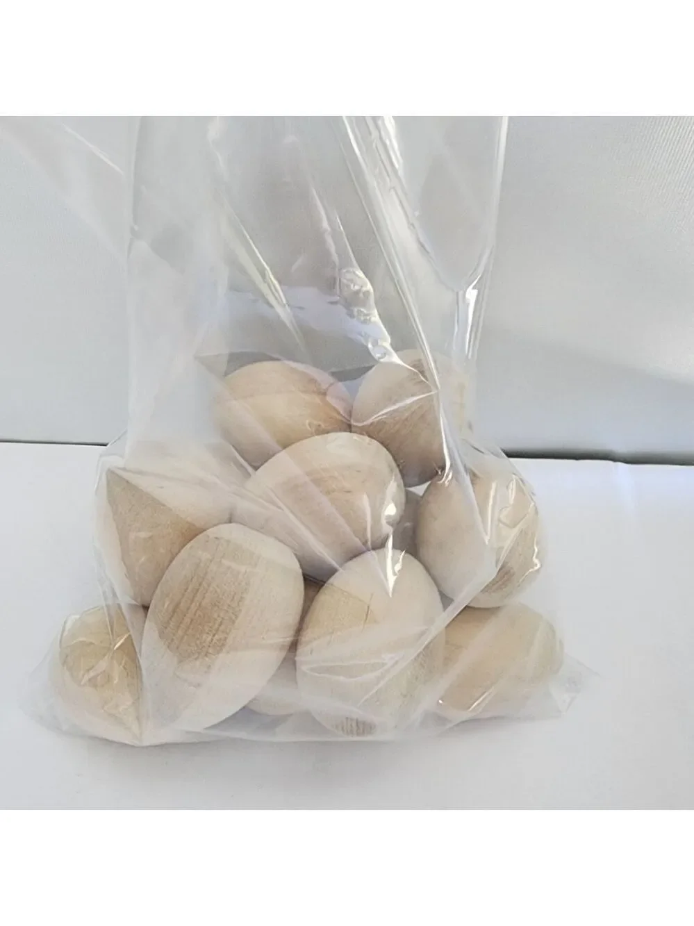Smooth wood standing wood eggs  for crafts crafting painting 2.5